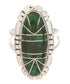 Green Agate Sterling Silver Southwest Jewelry Ring Size 5-3/4 YS60110