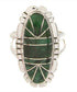 Green Agate Sterling Silver Southwest Jewelry Ring Size 5-1/4 YS60111