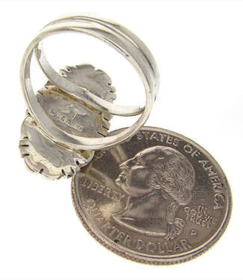 Turquoise Southwestern Sterling Silver Jewelry Ring Size 6-1/4 YS60142