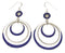 Sterling Silver and Lapis Inlay Hook Dangle Earrings IS59671