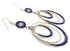 Sterling Silver and Lapis Inlay Hook Dangle Earrings IS59671
