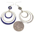 Sterling Silver and Lapis Inlay Hook Dangle Earrings IS59671