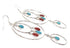 Southwest Silver Jewelry Coral and Turquoise Earrings IS59704