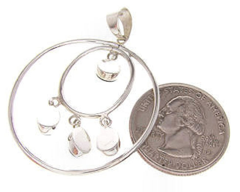 Southwestern Jet Sterling Silver Pendant PS60290