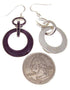 Southwest Sugilite Sterling Silver Hook Earrings OS60070