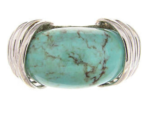Southwest Sterling Silver Turquoise Jewelry Ring Size 5-3/4 YS60855