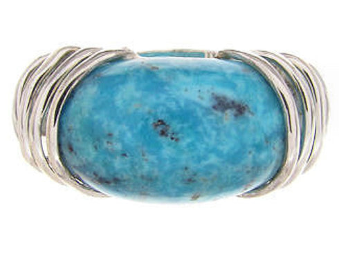 Silver Turquoise Jewelry Southwest Ring Size 5 YS60915