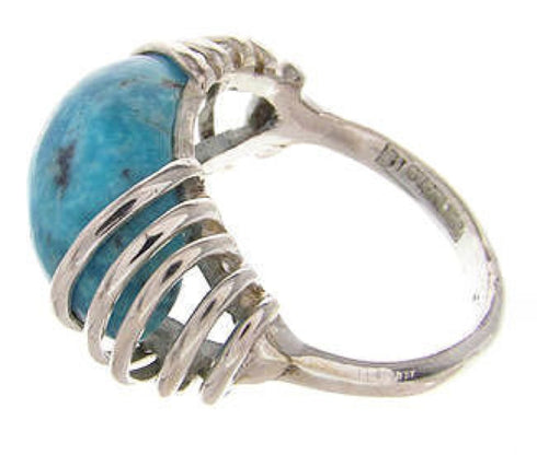 Silver Turquoise Jewelry Southwest Ring Size 5 YS60915