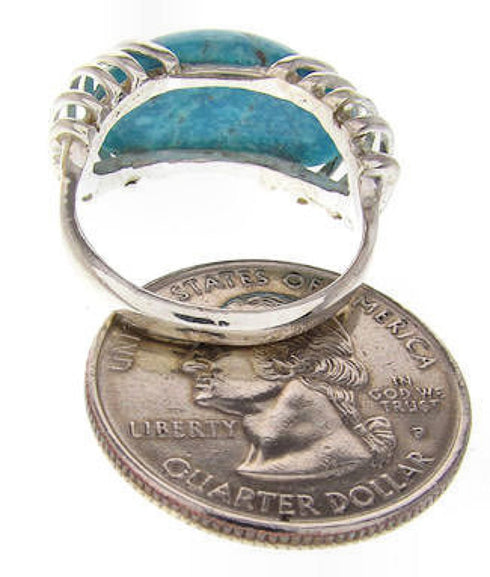Silver Turquoise Jewelry Southwest Ring Size 5 YS60915