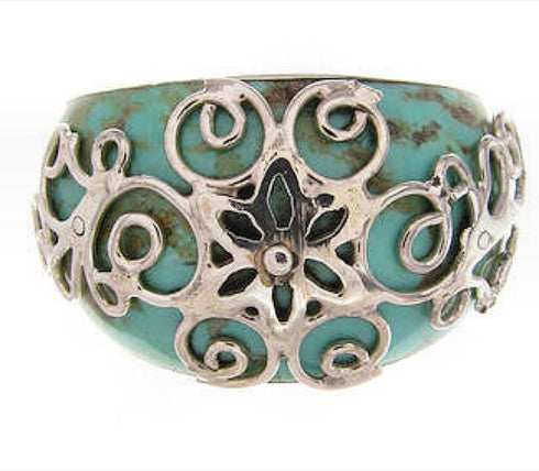 Southwestern Sterling Silver Turquoise Jewelry Ring Size 5-1/2 YS61034
