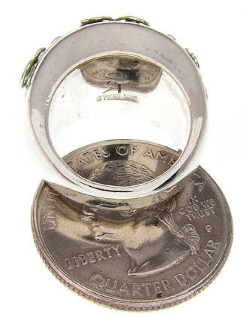 Southwestern Sterling Silver Turquoise Jewelry Ring Size 5-1/2 YS61034