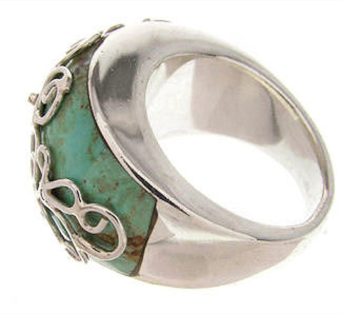 Turquoise Sterling Silver Southwestern Jewelry Ring Size 5-1/2 YS61045