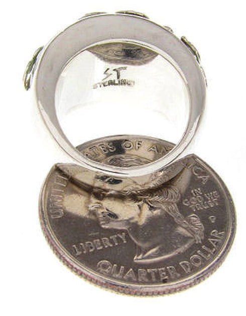 Turquoise Sterling Silver Southwestern Jewelry Ring Size 5-1/2 YS61045