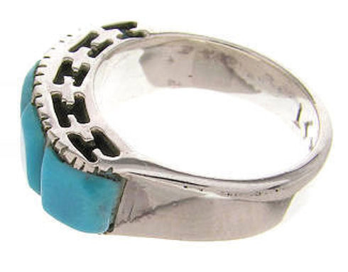 Southwest Turquoise Silver Jewelry Ring Size 4-3/4 MW63928