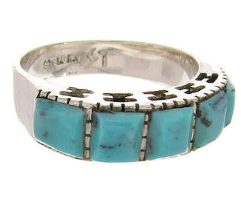 Turquoise Southwest Sterling Silver Jewelry Ring Size 6-3/4 MW63966