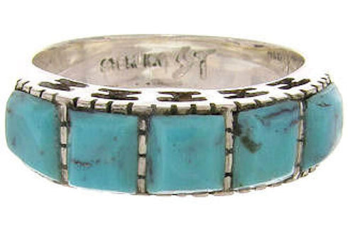 Turquoise Southwest Silver Ring Size 6-1/4 MW63953