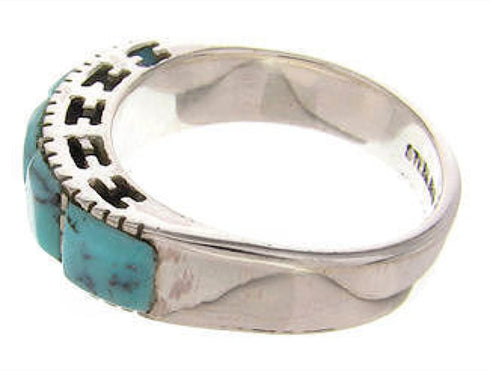 Turquoise Southwest Sterling Silver Jewelry Ring Size 6-3/4 MW63966