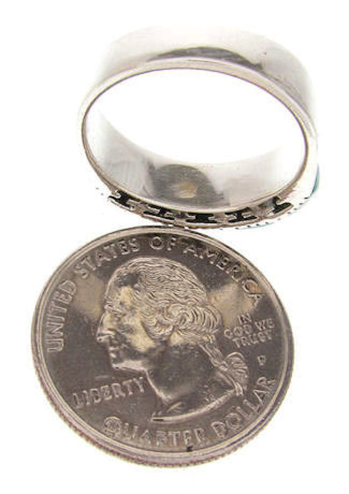 Turquoise Southwest Sterling Silver Jewelry Ring Size 6-3/4 MW63966