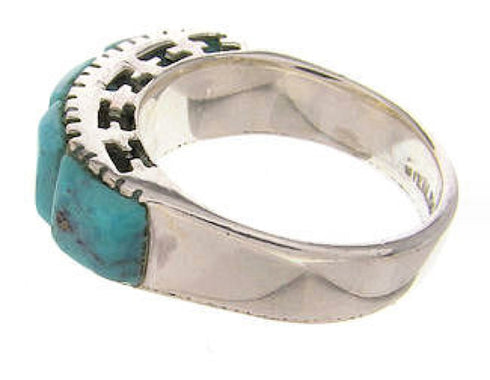 Turquoise Jewelry Southwest Sterling Silver Ring Size 6-1/4 MW63984