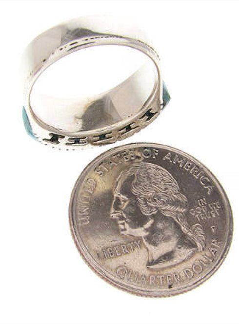 Turquoise Jewelry Southwest Sterling Silver Ring Size 6-1/4 MW63984