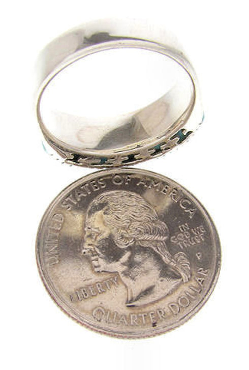 Silver Southwest Jewelry Turquoise Ring Size 7-3/4 MW64007