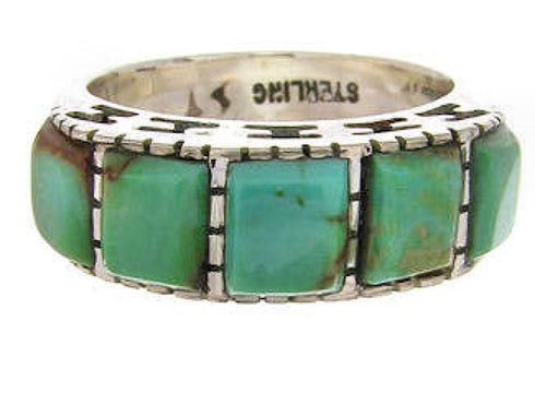 Southwest Turquoise Sterling Silver Jewelry Ring Size 4-3/4 MW64036
