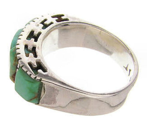 Southwest Turquoise Sterling Silver Jewelry Ring Size 4-3/4 MW64036