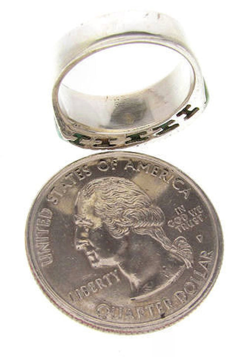 Southwest Turquoise Sterling Silver Jewelry Ring Size 4-3/4 MW64036