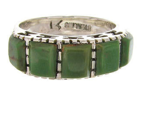 Southwest Turquoise Jewelry Sterling Silver Ring Size 6-1/4 MW64038