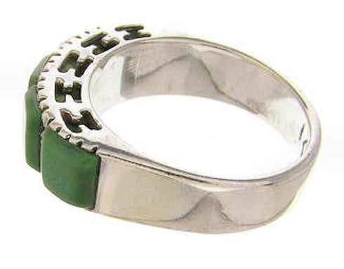 Southwest Turquoise Jewelry Sterling Silver Ring Size 6-1/4 MW64038