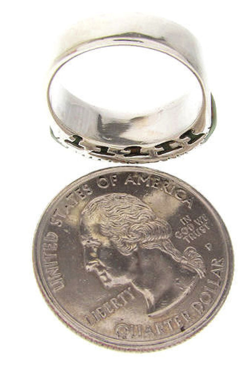 Southwest Turquoise Jewelry Sterling Silver Ring Size 6-1/4 MW64038