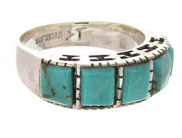 Turquoise Southwest Sterling Silver Jewelry Ring Size 7-1/4 MW64048