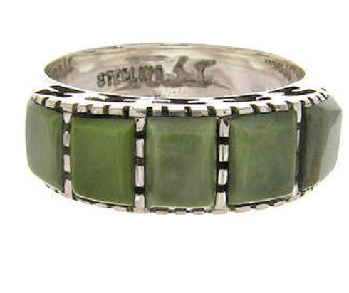 Turquoise Jewelry Southwest Sterling Silver Ring Size 6-3/4 MW64054