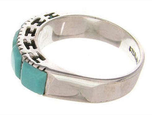 Turquoise Silver Southwest Jewelry Ring Size 4-3/4 MW64066