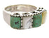 Turquoise Mother Of Pearl Southwest Silver Ring Size 4-3/4 MW64080