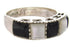 Mother Of Pearl Jet Southwest Silver Ring Size 7-3/4 MW64220