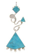 Southwest Turquoise And Sterling Silver Pendant Jewelry IS59868