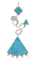Southwest Turquoise And Sterling Silver Pendant Jewelry IS59868