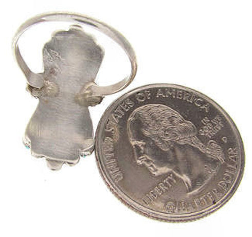 Sterling Silver Zuni Indian Turquoise Ring Size 7-1/2 RX111811