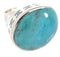 Sterling Silver Turquoise Inlay Ring Size 4-1/2 OS59703