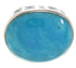 Turquoise Inlay Genuine Sterling Silver Ring Size 5-3/4 OS59750