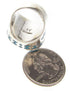 Turquoise Inlay Genuine Sterling Silver Ring Size 5-3/4 OS59750