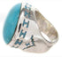Southwest Sterling Silver Turquoise Ring Size 4-1/2 OS59770