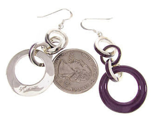 Sugilite Southwest Earrings Silver Hook Dangle Jewelry IS59780