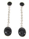 Southwest Sterling Silver Genuine Jet Earrings BW62465