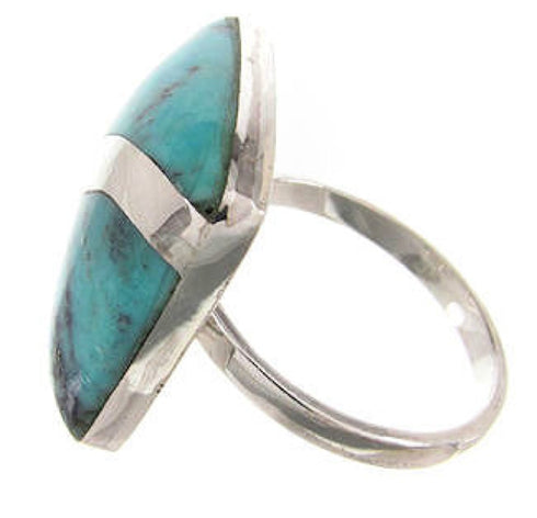 Southwest Turquoise Sterling Silver Ring Size 6-1/4 MW63730