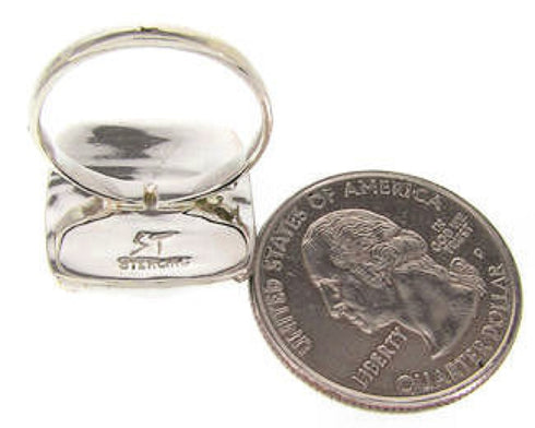 Southwest Turquoise Silver Ring Size 6-3/4 MW63739