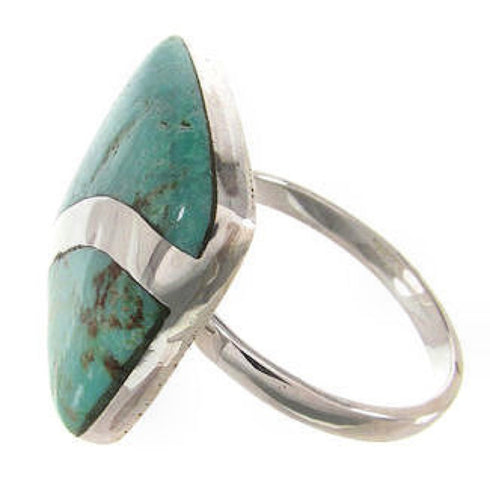 Turquoise Jewelry Silver Ring Size 7-1/4 MW63751