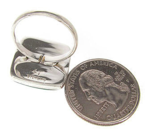 Turquoise Jewelry Silver Ring Size 7-1/4 MW63751