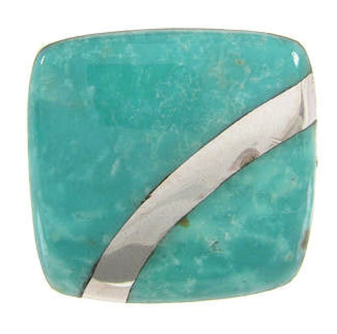 Southwest Turquoise Silver Jewelry Ring Size 5-3/4 MW63753